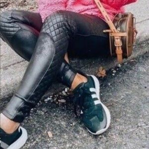 Spanx Quilted Faux Leather Leggings